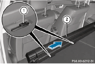 ► Insert combined cargo cover and net 2