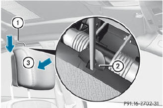 Remove resetting tool 1 from the vehicle tool kit in the trunk.