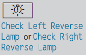 The left or right-hand backup lamp is defective.