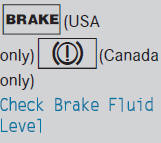 Risk of accidentThere is not enough brake fluid in the