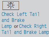 The left or right-hand tail lamp/brake lamp is defective.