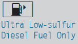 Vehicles with a diesel engine: the fuel level has fallen below the