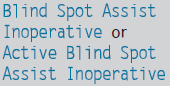 Blind Spot Assist or Active Blind Spot Assist is defective.