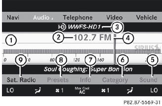 Example display, FM radio