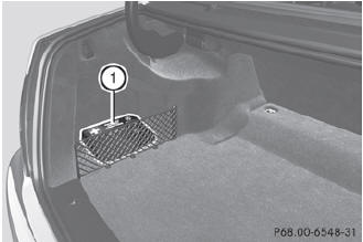 Example: first-aid kit in an open stowage space