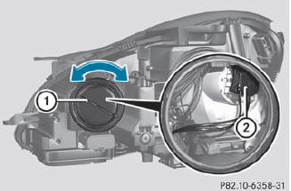 Cornering light function (Bi-Xenon headlamps)