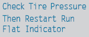 The tire pressure loss warning system generated a display