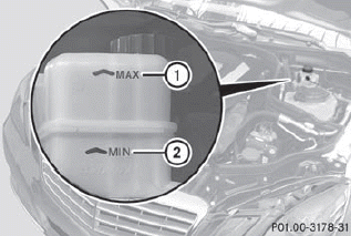 The brake fluid level is correct if it is between