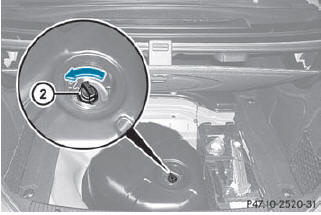 ► Turn DEF filler cap 2 counter-clockwise