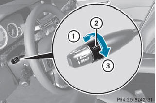 ► To increase: turn control 2 in direction