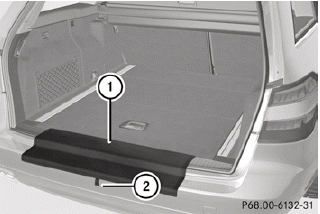 ► Use tab 2 to detach EASY-PACK rear sill