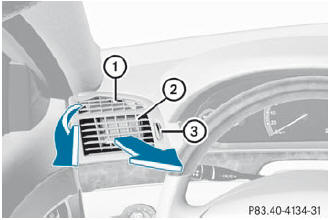 To open/close: turn thumbwheel 3 up or