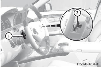 1 Left-hand steering wheel paddle shifter