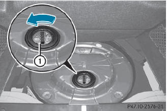 Turn DEF cap 1 counter-clockwise and