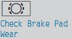 The brake pads/linings have reached their wear limit.