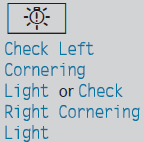 The left or right-hand cornering light is defective.