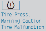 Risk of accidentThe tire pressure in one or more tires has