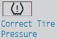 The tire pressure is too low in at least one of the tires or the