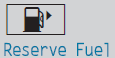 The fuel level has dropped into the reserve range.