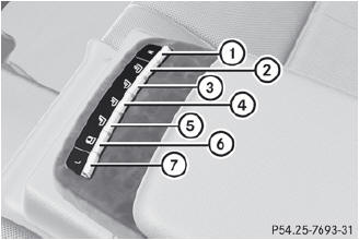 To select a rear-compartment seat: push