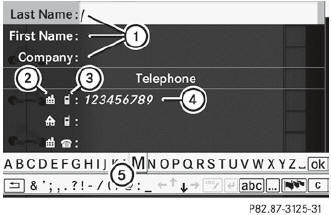 1 Data fields for surname, first name and company