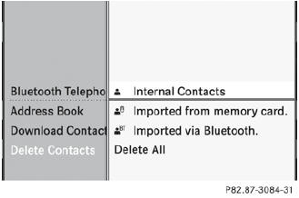 To delete a group of contacts: select
