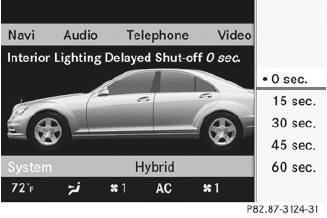 To set the interior/exterior lighting