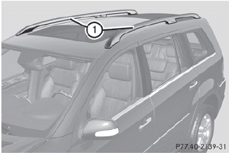 ► Secure the roof carrier to roof rails