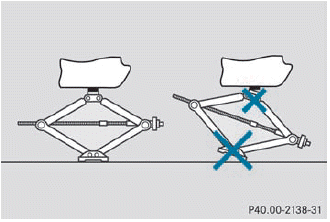 ► Make sure that the base of the jack is