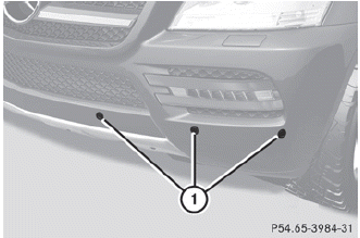 1Sensors in the front bumper, left-hand