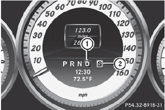 Transmission position and drive program display