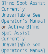 Blind Spot Assist or Active Blind Spot Assist is temporarily