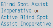 Blind Spot Assist or Active Blind Spot Assist is defective.