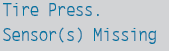 There is no signal from the tire pressure sensor of one or several