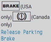 You are driving with the parking brake applied. A warning tone also
