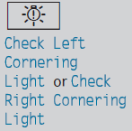 The left or right-hand cornering light is defective.