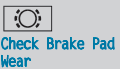 The brake pads/linings have reached their wear limit.