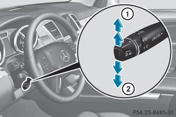  To increase or decrease the set speed