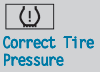 The tire pressure is too low in at least one of the tires or the