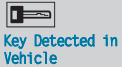 The KEYLESS-GO key has been detected inside the vehicle during