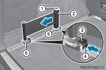  To install: insert two brackets 5 into the