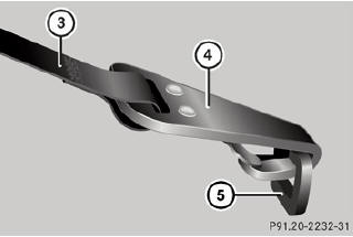 ► Move head restraint 1 upwards.