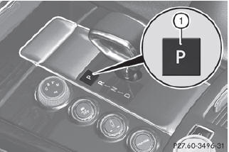 •► If the vehicle is stationary, press P