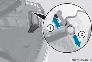 •► Detach the emergency release from