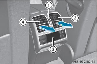 Setting the center vents in the rear compartment