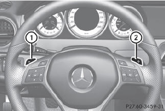 Steering wheel paddle shifters