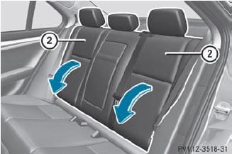 Fold rear seat backrest 2